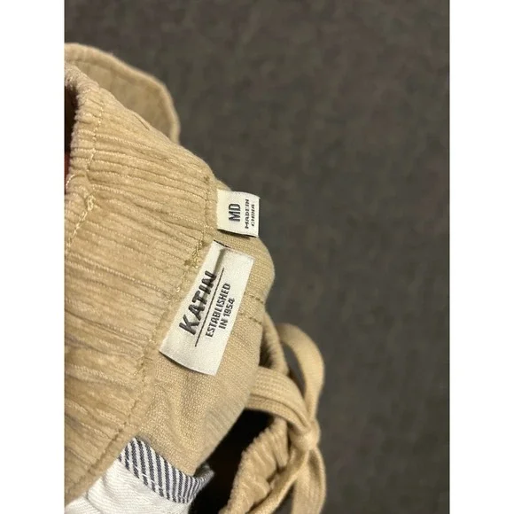 Katin Corduroy Patio Short Mens Medium Kord beige Surf Drawstring Beach NWT - Picture 3 of 8